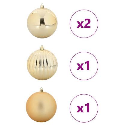 Set di palline di Natale, 4 pezzi, oro