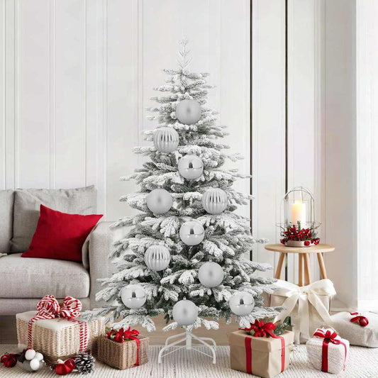 Set di palline di Natale, 9 pezzi, argento