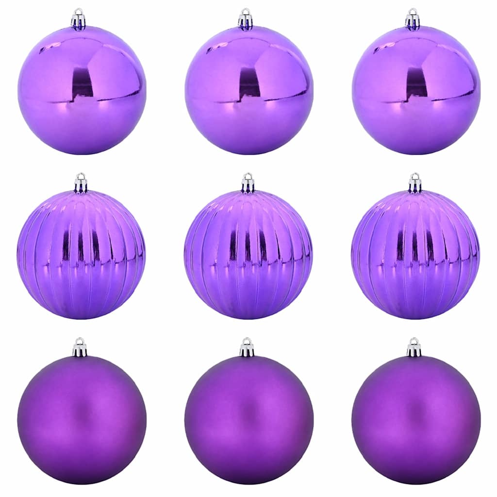 Weihnachtskugel-Set 9 pcs Lila Kunststoff