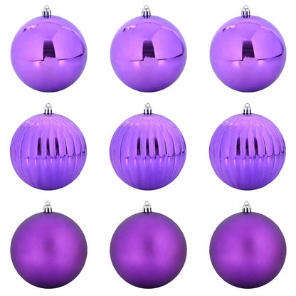 Weihnachtskugel-Set 9 pcs Lila Kunststoff