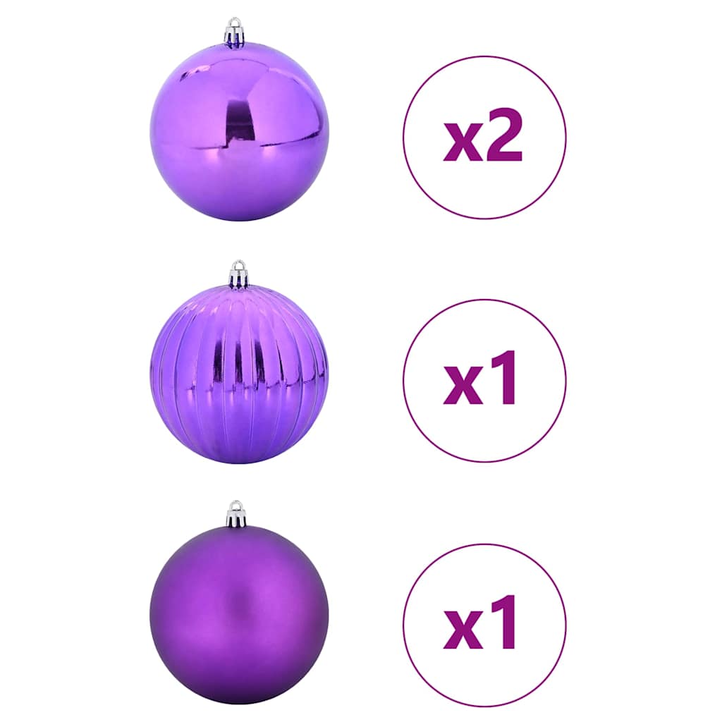 Weihnachtskugel-Set 4 pcs Lila Kunststoff