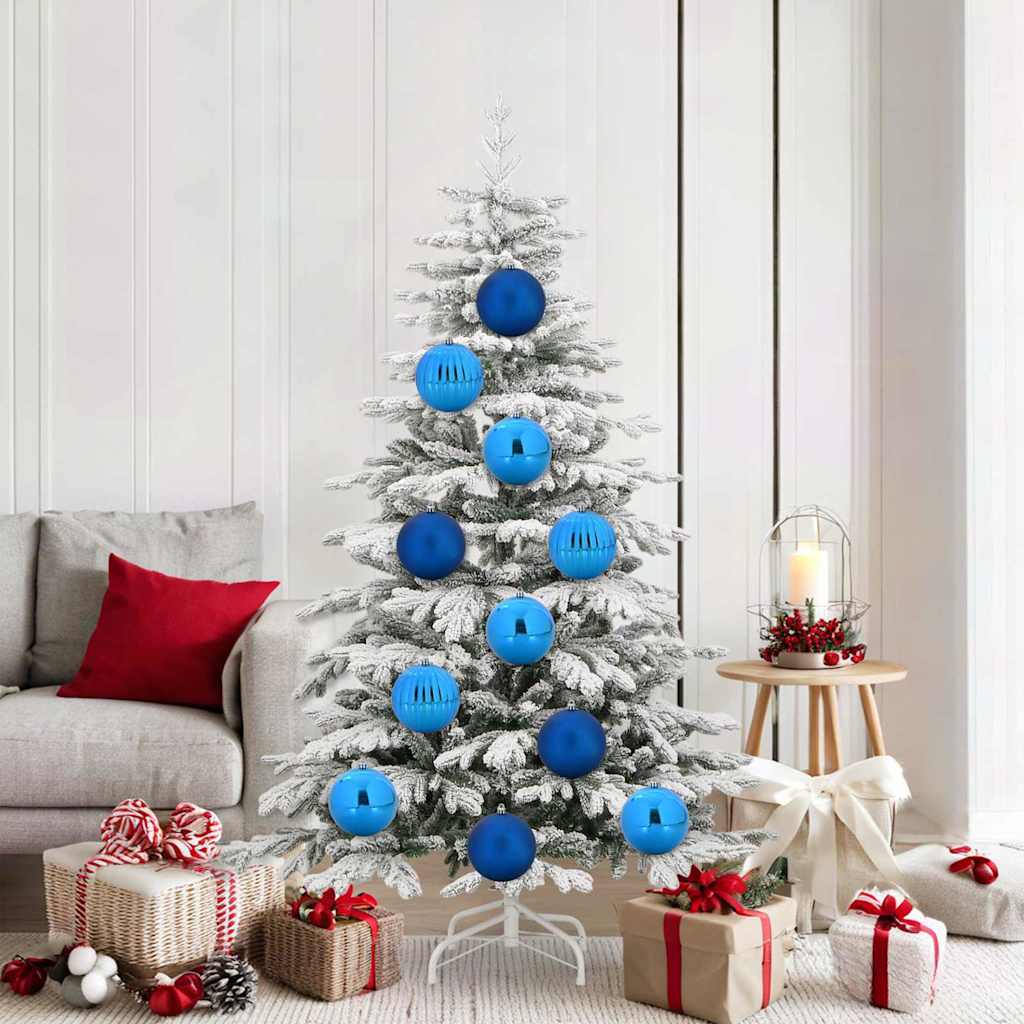 Weihnachtskugel-Set 9 pcs Blau Kunststoff