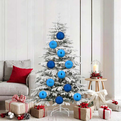 Weihnachtskugel-Set 9 pcs Blau Kunststoff