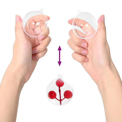 Weihnachtskugel-Set 200 pcs Transparent Ø 5 cm Kunststoff