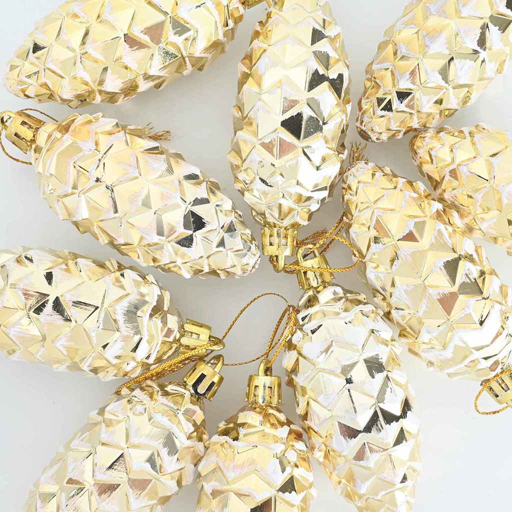 Christmas Pine Cone Ball 40 pcs Gold Kunststoff