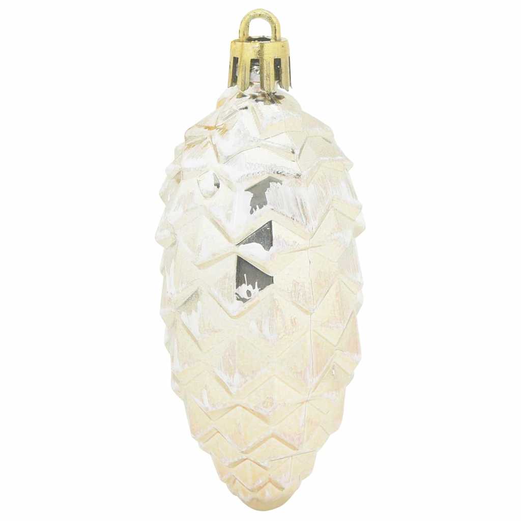 Christmas Pine Cone Ball 40 pcs Champagner Kunststoff