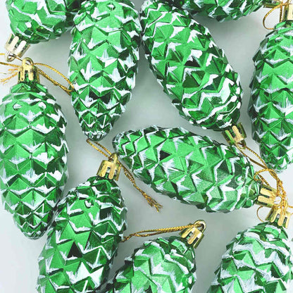 Christmas Pine Cone Ball 40 pcs Grün Kunststoff