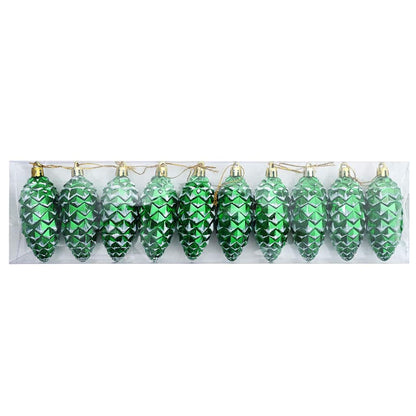 Christmas Pine Cone Ball 40 pcs Grün Kunststoff
