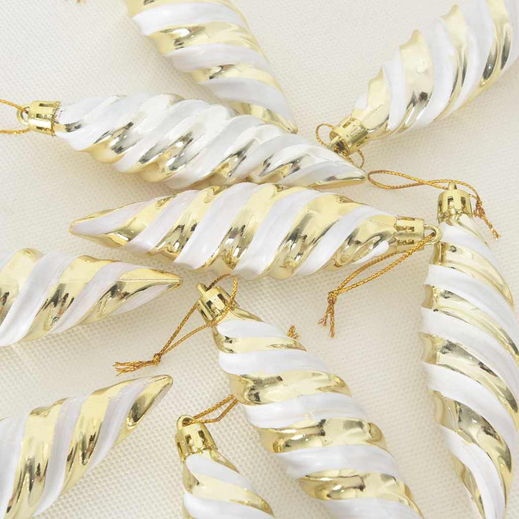 Christmas Spiral Shape Ball 40 pcs Gold Kunststoff