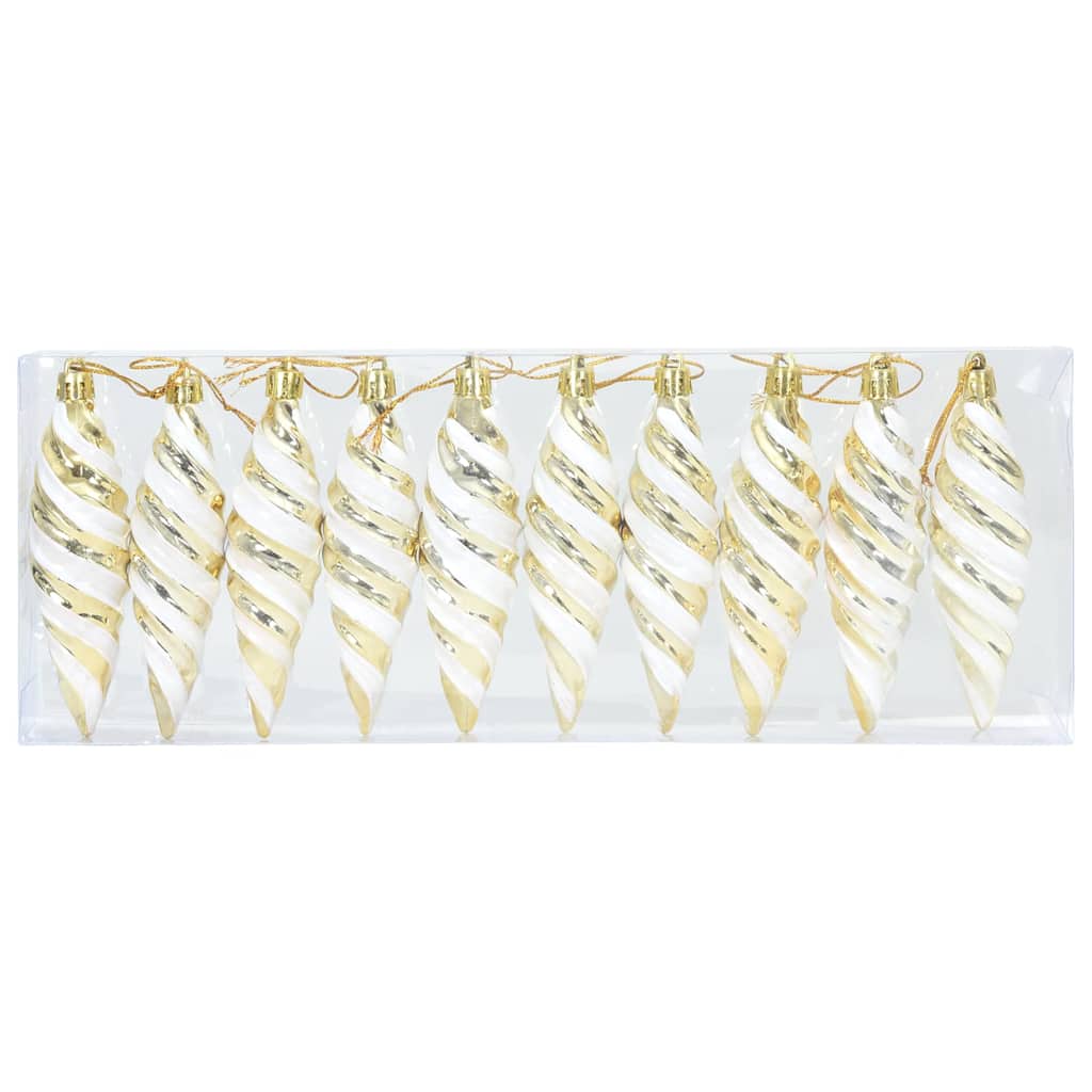 Christmas Spiral Shape Ball 40 pcs Gold Kunststoff