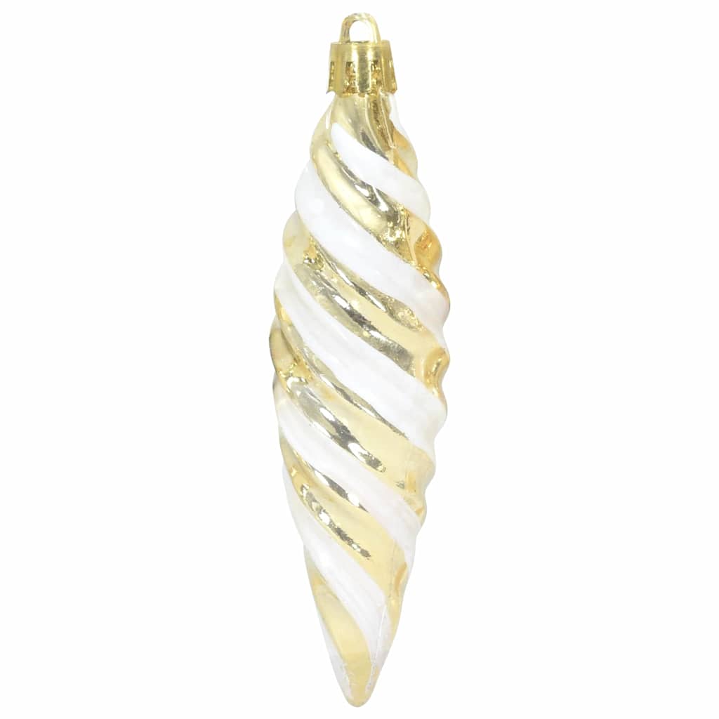 Christmas Spiral Shape Ball 40 pcs Gold Kunststoff