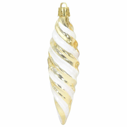 Christmas Spiral Shape Ball 40 pcs Gold Kunststoff