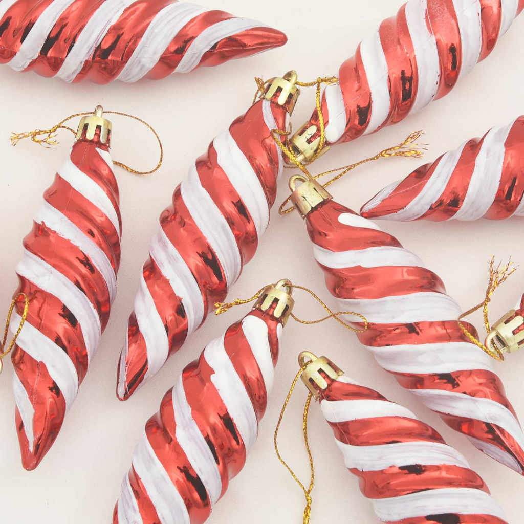 Christmas Spiral Shape Ball 40 pcs Rot Kunststoff