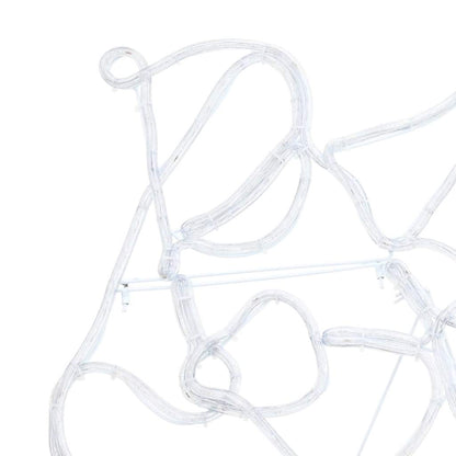 Weihnachtsdekoration mit 1224 LEDs Mehrfarbig 69 x 79 cm PVC