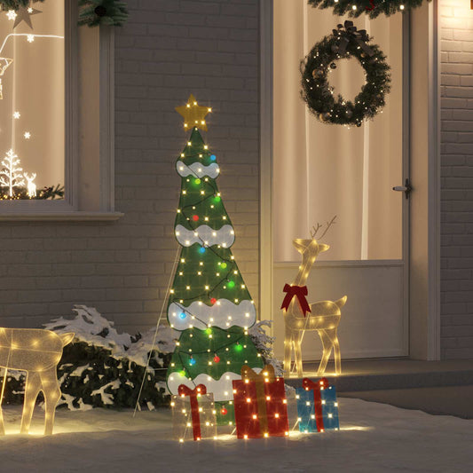 Albero di Natale illuminato con 3 scatole regalo, bianco caldo 2D