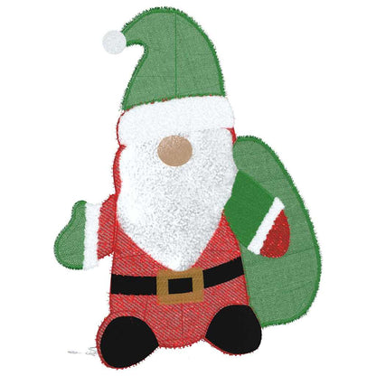 Beleuchteter Weihnachtsmann Warmes Weiß 62 x 70 cm Lamé-Stoff