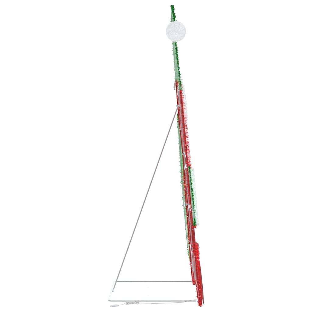 Beleuchteter Weihnachtsmann Warmes Weiß 62 x 70 cm Lamé-Stoff