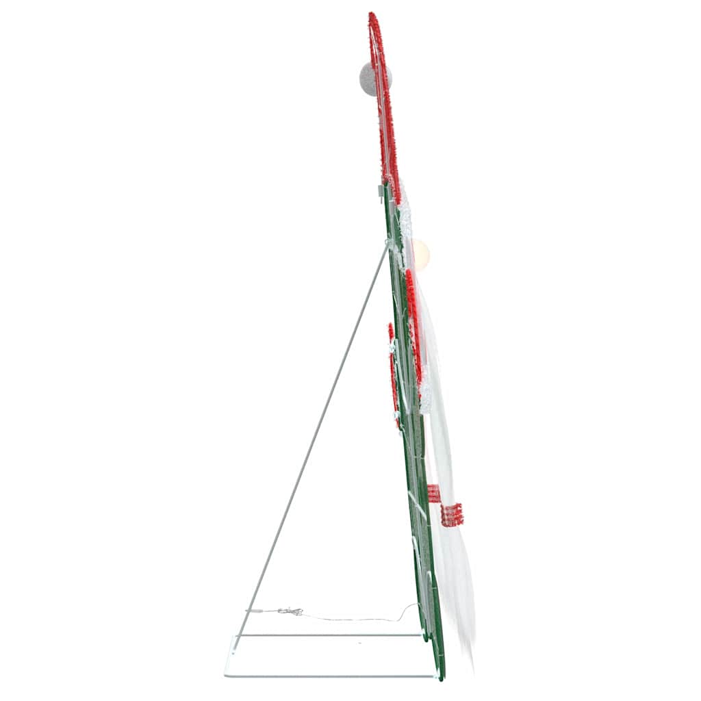 Beleuchteter Gnom mit 60 LEDs Warmes Weiß 71 x 64 cm Lamé-Stoff