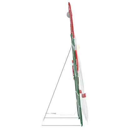 Beleuchteter Gnom mit 60 LEDs Warmes Weiß 71 x 64 cm Lamé-Stoff