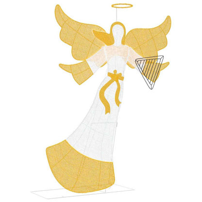 Beleuchteter Winkel Warmes Weiß 116 x 29 x 158,5 cm Polyester