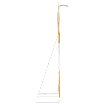 Beleuchteter Winkel Warmes Weiß 116 x 29 x 158,5 cm Polyester