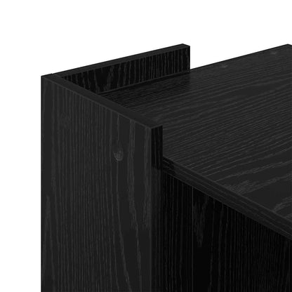 Katzenstreu Box Umzäunung Schwarz Eichen-Optik 42 x 42 x 51 cm