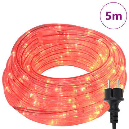 Lichtseil mit 120 LEDs Rot 5 m PVC