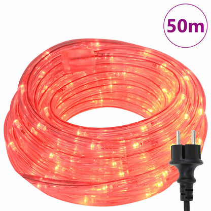 Lichtseil mit 1200 LEDs Rot 50 m PVC
