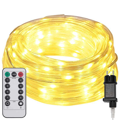 Lichtseil mit 240 LEDs Warmes Weiß 10 m PVC
