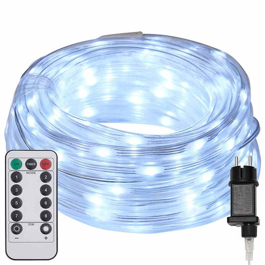 Lichtseil mit 120 LEDs Kaltweiß 5 m PVC