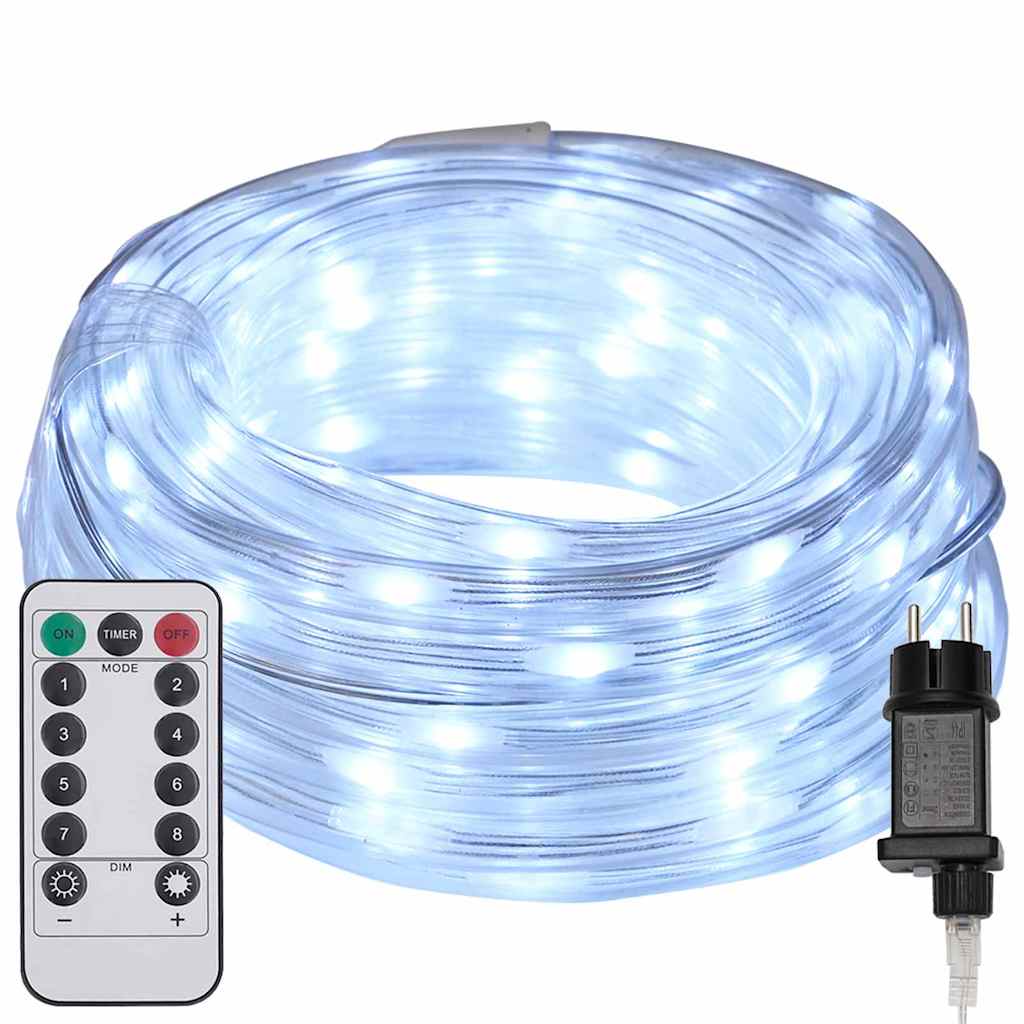 Lichtseil mit 1200 LEDs Kaltweiß 50 m PVC