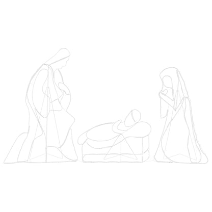 Beleuchtete Krippenszene Mehrfarbig 112 x 72 cm PVC