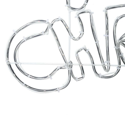 Insegna natalizia con 240 LED, multicolore, 100 x 50 cm, PVC