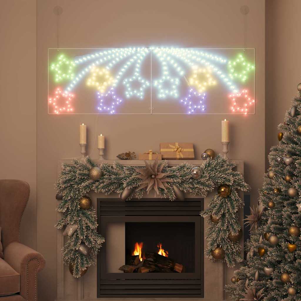 Weihnachtsstern mit 432 LEDs Mehrfarbig 180 x 57 cm PVC