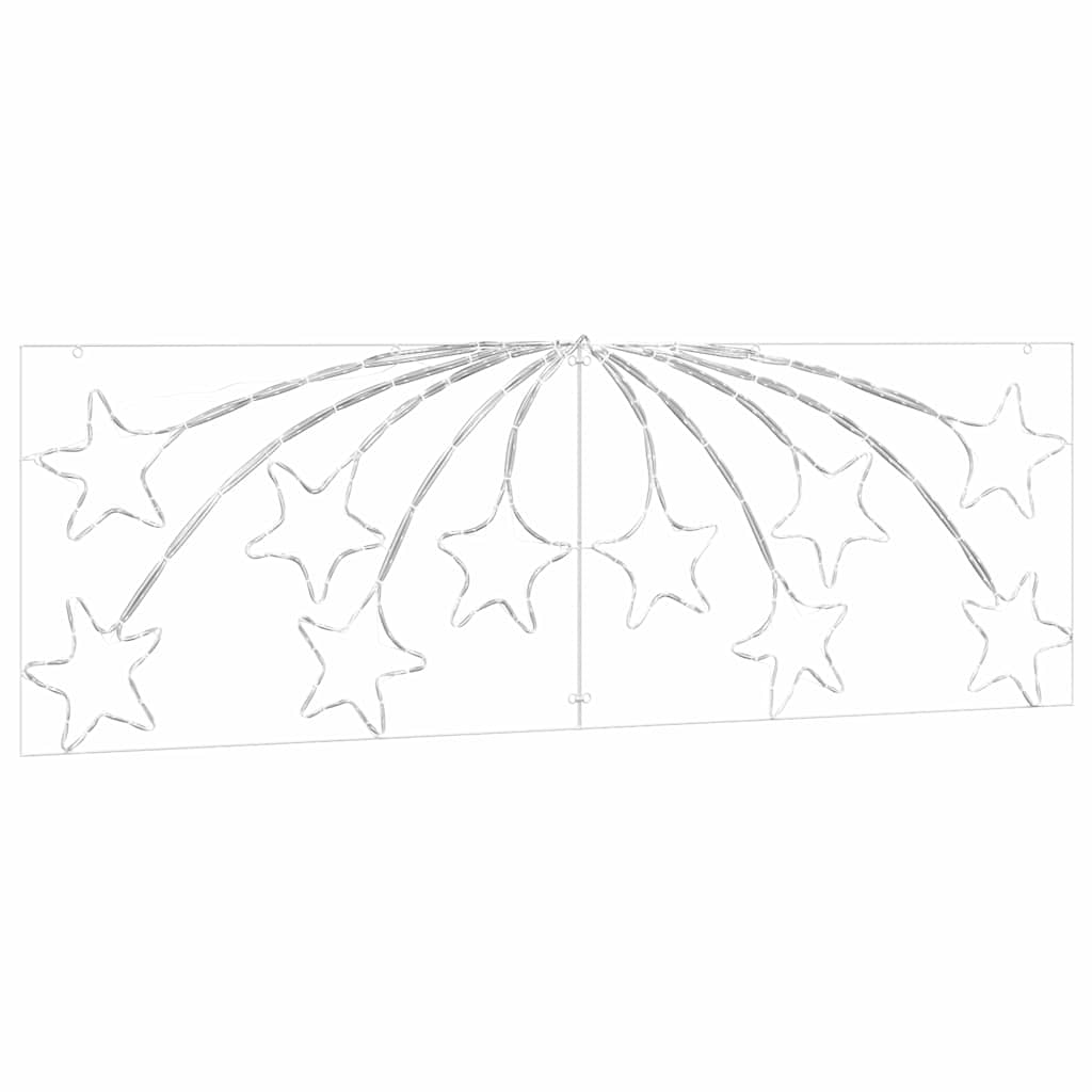 Weihnachtsstern mit 432 LEDs Mehrfarbig 180 x 57 cm PVC