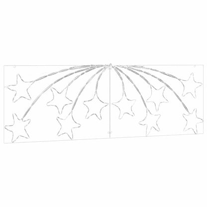Weihnachtsstern mit 432 LEDs Mehrfarbig 180 x 57 cm PVC