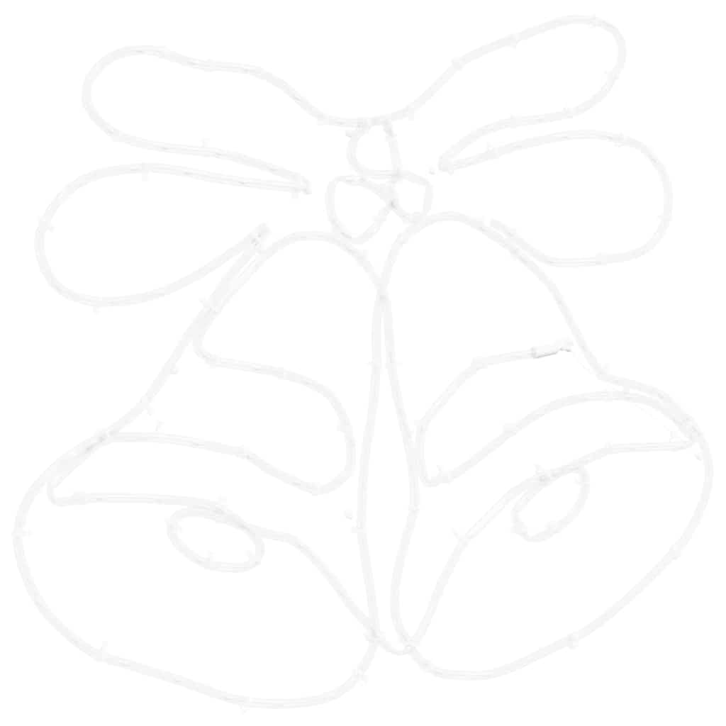 Campana di Natale con 144 LED multicolori, 56 x 46 cm, PVC