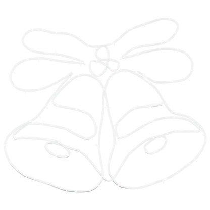 Campana di Natale con 144 LED multicolori, 56 x 46 cm, PVC