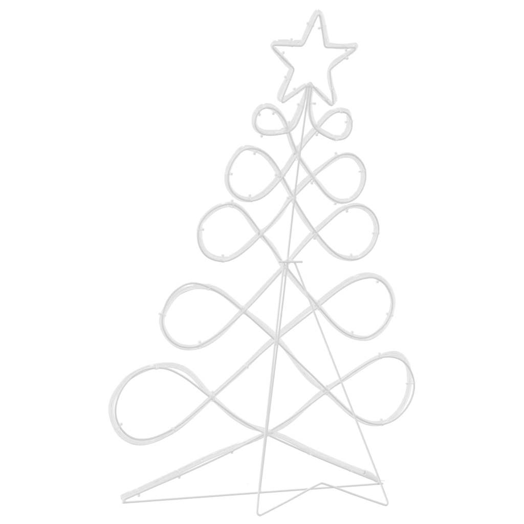 Albero di Natale luminoso a forma di albero, multicolore, 80 x 56 cm, PVC