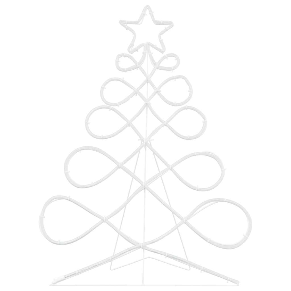 Albero di Natale luminoso a forma di albero, multicolore, 80 x 56 cm, PVC