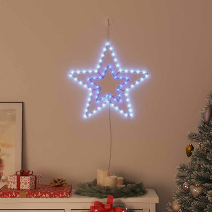 Stella di Natale con 72 LED bianco freddo, 51,5 x 50 x 0,65 cm, ferro