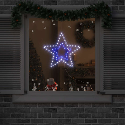 Stella di Natale con 72 LED bianco freddo, 51,5 x 50 x 0,65 cm, ferro
