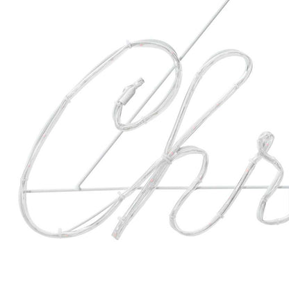 Insegna natalizia con 216 LED, rosso, 99 x 55 x 13 cm, ferro