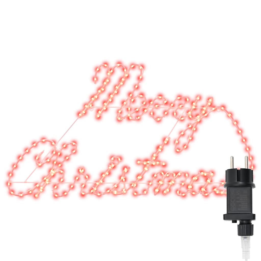 Insegna natalizia con 216 LED, rosso, 99 x 55 x 13 cm, ferro