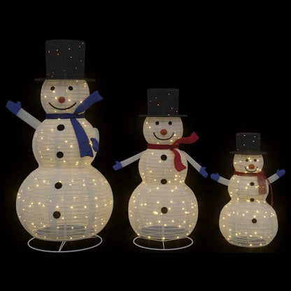 Weihnachts Schneemann Familie mit 270 LEDs 3 pcs Warmes Weiß