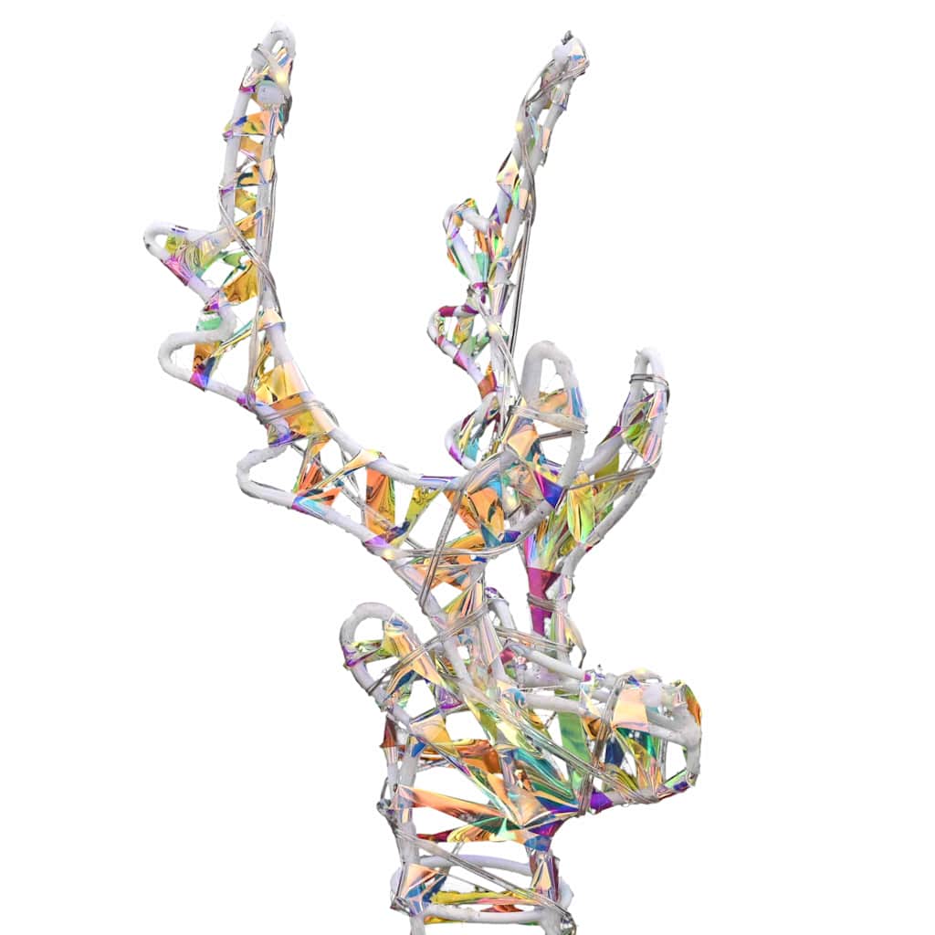 Rentier Zieh Schlitten Warmes Weiß 30 x 12 x 54,5 cm Haustier