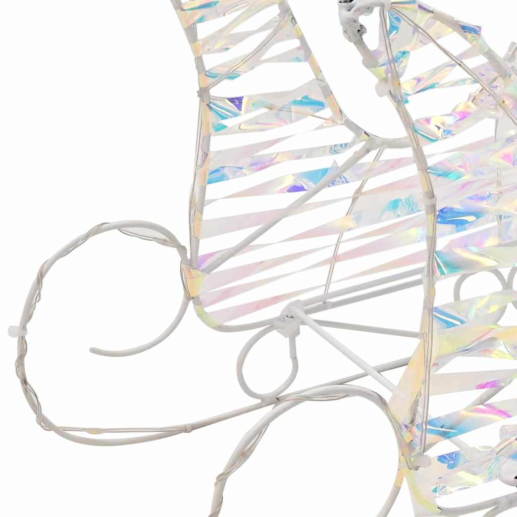 Rentier Zieh Schlitten Warmes Weiß 30 x 12 x 54,5 cm Haustier