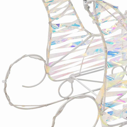 Rentier Zieh Schlitten Warmes Weiß 30 x 12 x 54,5 cm Haustier