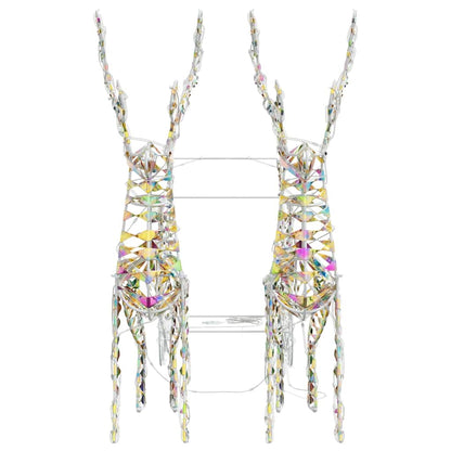 Rentier Zieh Schlitten Warmes Weiß 30 x 12 x 54,5 cm Haustier