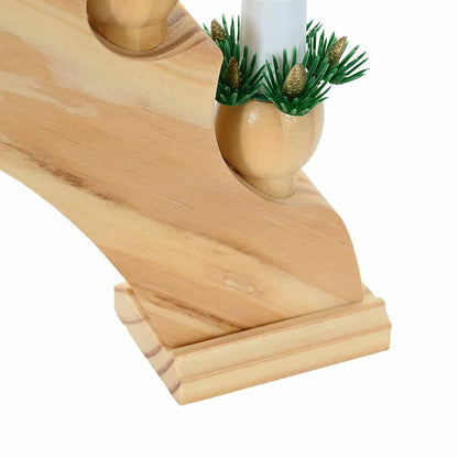 Arco di candele natalizie con 10 candele LED, marrone, 47 x 5 x 29 cm